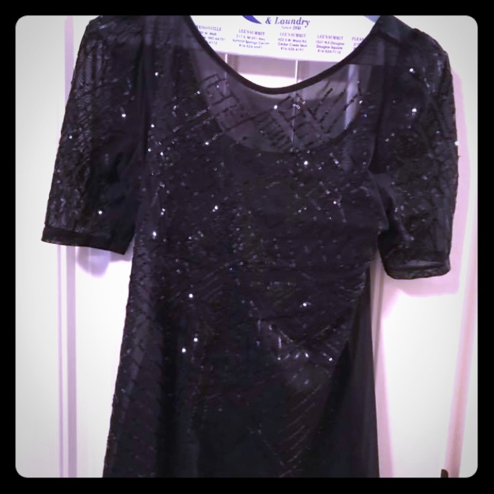 Black sequined shirt